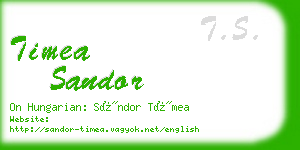 timea sandor business card